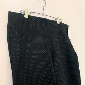 NWT Counterparts Women's Stretch Pull-On Pants Black & Gray Polka Dot | Medium